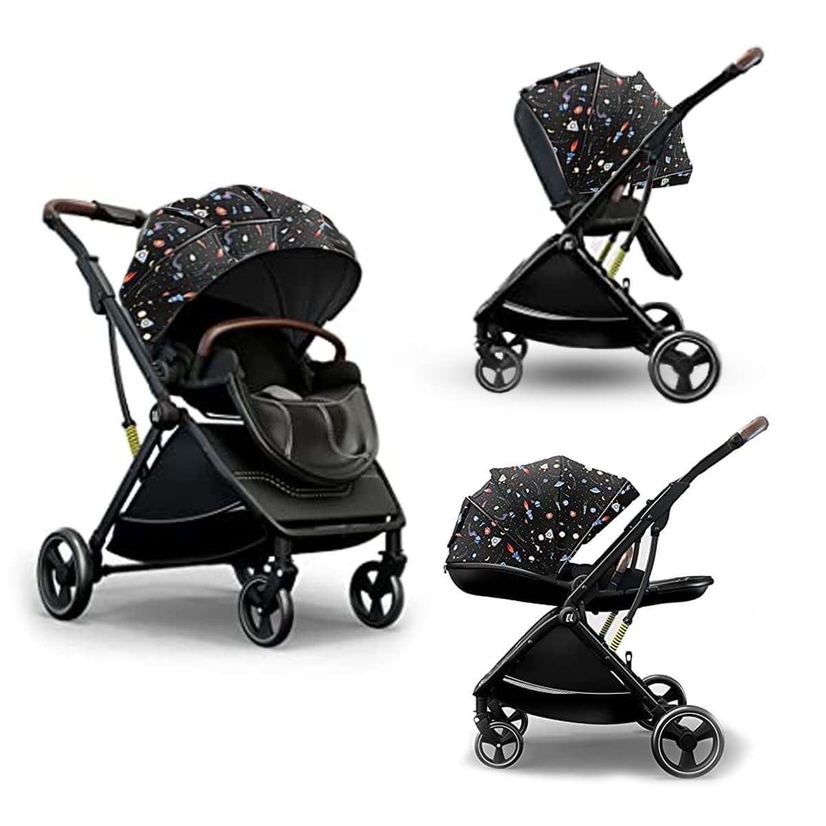 StarAndDaisy Foldable Baby Stroller for 0-3 Years Infant & Toddler Multi-Purpose, Multi-Adjustment Stroller pram Travel Friendly, Broad seat & Bed Buggy for Boys & Girls -Graffiti