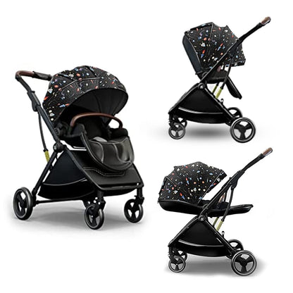 StarAndDaisy Foldable Baby Stroller for 0-3 Years Infant & Toddler Multi-Purpose, Multi-Adjustment Stroller pram Travel Friendly, Broad seat & Bed Buggy for Boys & Girls -Graffiti