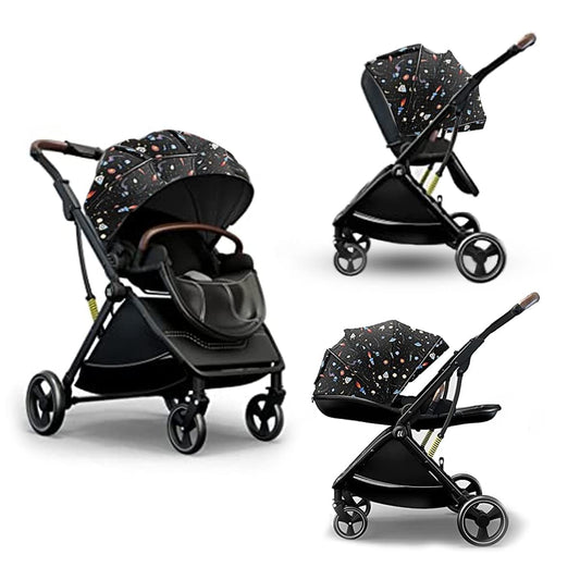 StarAndDaisy Foldable Baby Stroller for 0-3 Years Infant & Toddler Multi-Purpose, Multi-Adjustment Stroller pram Travel Friendly, Broad seat & Bed Buggy for Boys & Girls -Graffiti