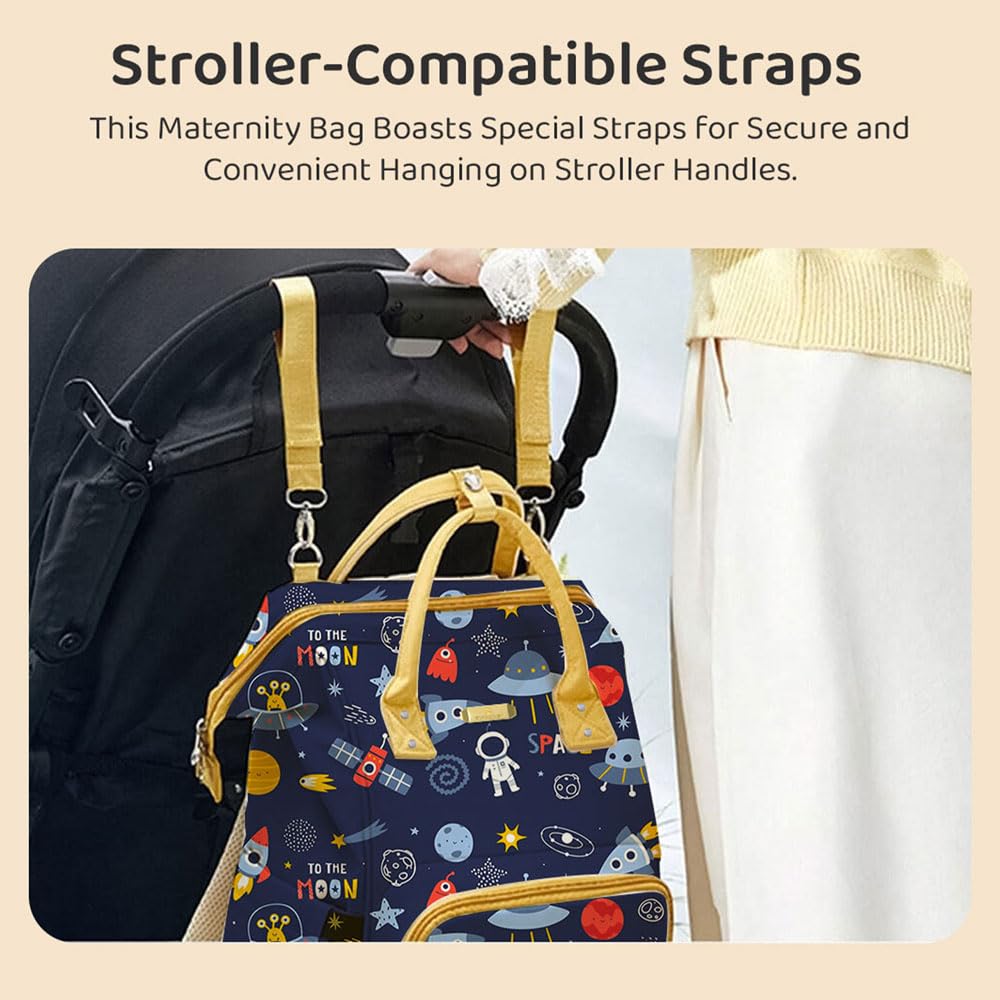 StarAndDaisy Diaper Bag for Mothers for Travel/Diaper Bag, 28L Waterproof Baby Bag for Mother Travel with 15 Multipurpose Pockets