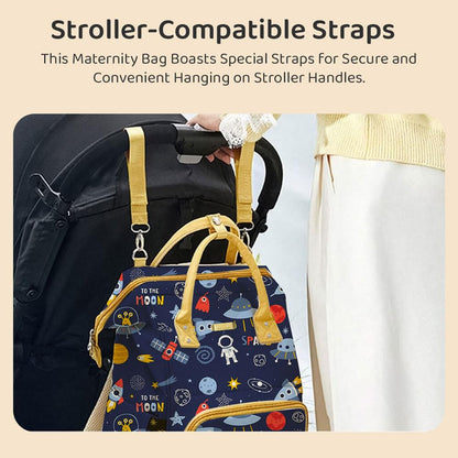 StarAndDaisy Diaper Bag for Mothers for Travel/Diaper Bag, 28L Waterproof Baby Bag for Mother Travel with 15 Multipurpose Pockets