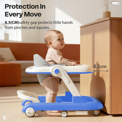 StarAndDaisy Baby Walker for 6-18 Month Baby Boy & Girl/Height Adjustment, Speed Control/Baby Walker for Kids with Safety Wheels & Comfortable Seat -Blue