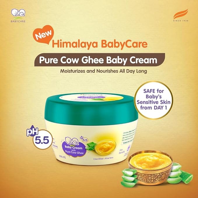 Himalaya BABY CREAM WITH PURE COW GHEE, 200ML