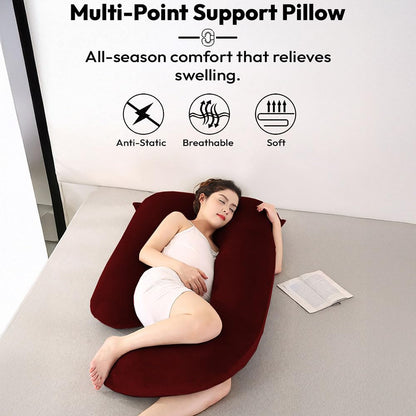 StarAndDaisy Pregnancy Pillow for Women/J Shape Body Pillow with 360° Full Body Support, Ergonomic & Comfortable Maternity Pillow for Pregnancy Sleeping