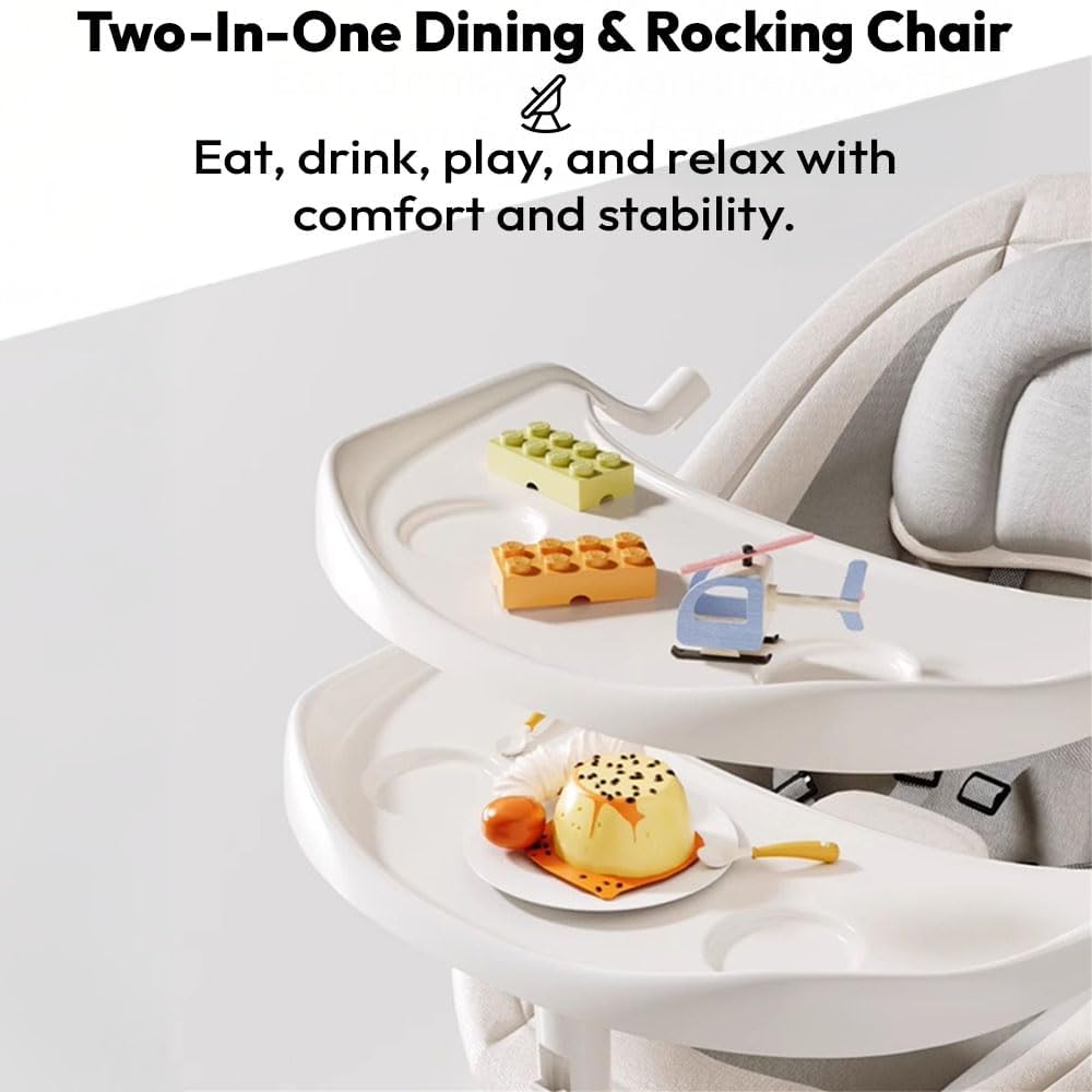StarAndDaisy Swing Rocker for Baby with Automatic 5-Level Swing – Infant & Toddler Rocking Chair with 3-Level Adjustable Backrest, Baby Rocker with Remote Control -White