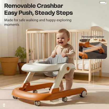 StarAndDaisy Baby Walker for 6-18 Month Baby Boy & Girl/Height Adjustment, Speed Control/Baby Walker for Kids with Safety Wheels and Comfortable Seat (Wiggle W-Orange)