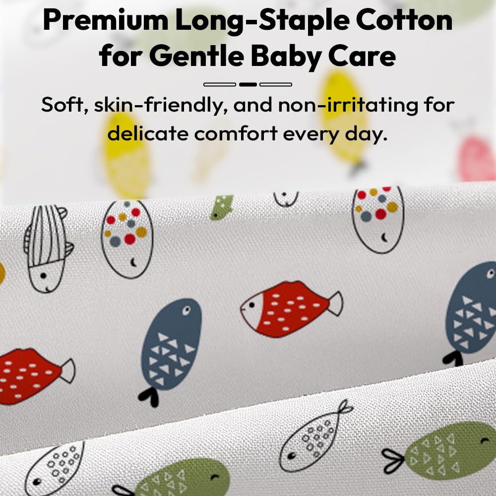 StarAndDaisy Baby Head Protector Cushion Plush Soft Toy Early Learning Toy Fall Protection Helmet Baby Head Protector Child Adjustable Strap (Assort Print) (Fish Print)