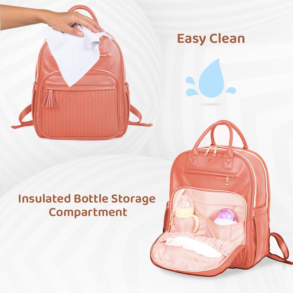 StarAndDaisy Baby Diaper Bag for Mothers/Mom Travel Maternity Backpack with Insulated Milk Bottle Pocket, Multi Compartments, Waterproof, Travel Friendly, Lightweight