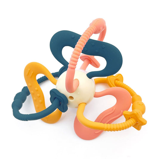 StarAndDaisy Teether Teething Toys For Baby 6-12 Months, Soft Silicone Bpa Free, Infant, Multicolor