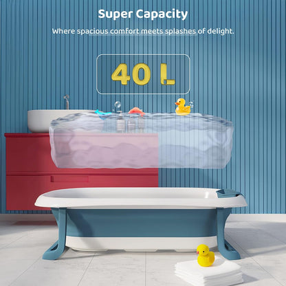 StarAndDaisy Baby Bath Tub for 0 to 5 Years/Bath Tub for Kids 0-3 Years, Tub for Girls & Boys with Soap Tray, Easy to Store (BT-Blue).