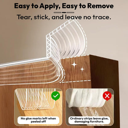 StarAndDaisy Baby Proofing Edge Guard Strip 2M – Self Adhesive Silicone Edge Protector for Table, Furniture & Sharp Corners – Infant, Toddler & Kids Safety Bumper Strip -30MM