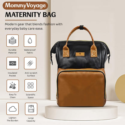 StarAndDaisy Diaper Bag for Mothers for Travel – 27L Lightweight Waterproof Leatherite Diaper Bag/Baby Bag for Mother Travel with 15 Multi-Purpose Pockets & Quick Access Diaper Pocket