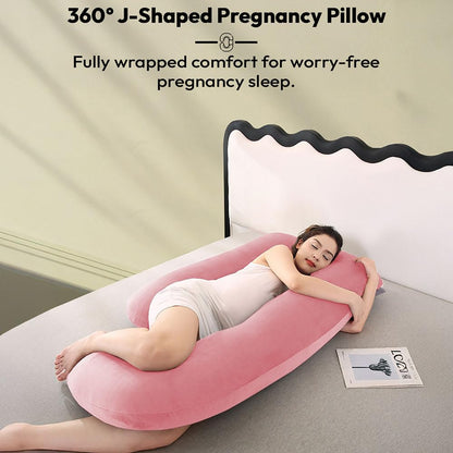 StarAndDaisy Pregnancy Pillow for Women/J Shape Body Pillow with 360° Full Body Support, Ergonomic & Comfortable Maternity Pillow for Pregnancy Sleeping