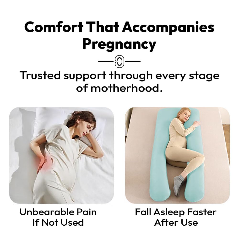 StarAndDaisy Pregnancy Pillow for Women/U Shape Body Pillow with 360° Full Body Support, Ergonomic & Comfortable Maternity Pillow for Pregnancy Sleeping