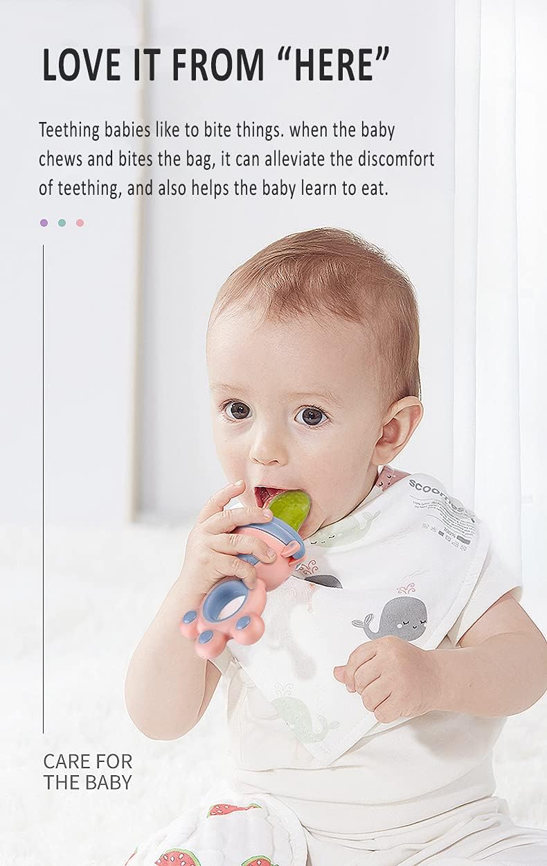 StarAndDaisy Baby Fruit Feeder Nibbler for 0 to 12 Months/Baby Fruit Feeding Nipple and Teether - Blue