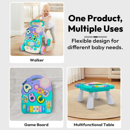 Uonibaby by StarAndDaisy Baby Multiactivity Push Walker with Doodle, for Infants & Toddlers Touch Senser, Educational Elements and Stable & Safe Design