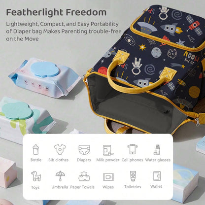 StarAndDaisy Diaper Bag for Mothers for Travel/Diaper Bag, 28L Waterproof Baby Bag for Mother Travel with 15 Multipurpose Pockets