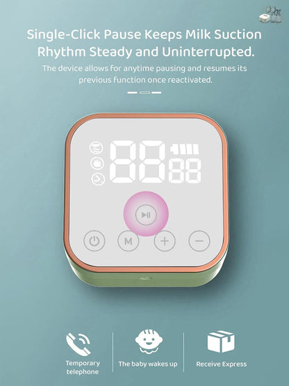 StarAndDaisy Electric Breast Pump / Feeding Milk Pump for Mothers with Portable Rechargeable Breastfeeding Pump with Detachable Dirt Shroud, Mirror Touch Screen LED Display Automatic Stimulation (DQ-115)