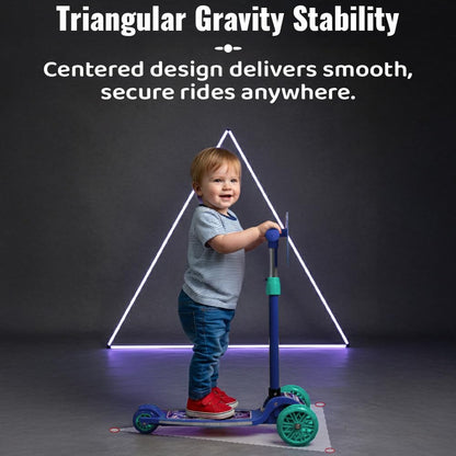 StarAndDaisy X NASA Kick Scooter for Kids 3+ Years, Foldable Skate Scooter for Children Girls & Boys with Multi-Level Height Adjustment, LED Wheels & Brakes -(Officially Licensed) (Blue)