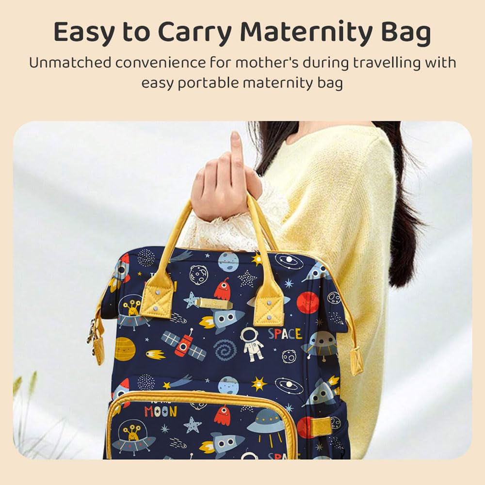 StarAndDaisy Diaper Bag for Mothers for Travel/Diaper Bag, 28L Waterproof Baby Bag for Mother Travel with 15 Multipurpose Pockets