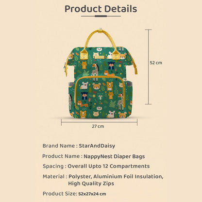 StarAndDaisy Baby Bag Mothers for Travel/Diaper Bag, 28L Waterproof Diaper Bag for Mother for Travel with 15 Multipurpose Pockets