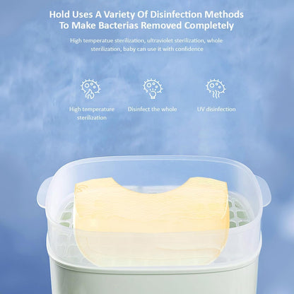 StarAndDaisy Reusable Silicone Baby Bib with Adjustable Buttons for Mess-Free Feeding, Weaning, and Easy Cleaning and Waterproof. (Pack of 2-Printed Yellow&Blue)