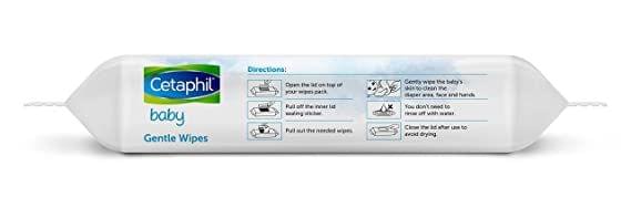 Cetaphil Baby Gentle Wipes 40's with Aloevera & Vitamin E, 10 hrs Moisturization