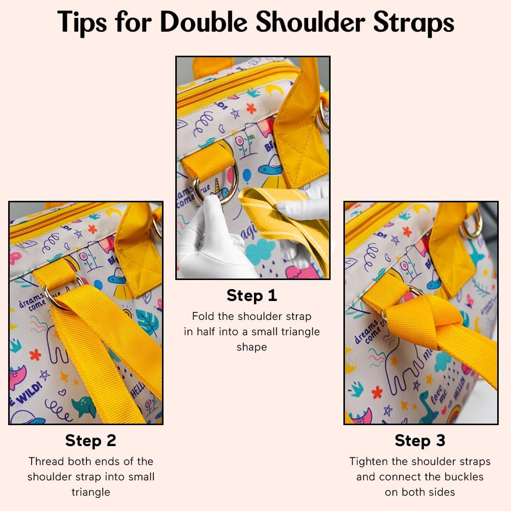 StarAndDaisy Baby Bag for Mother Travel/Diaper Bag for New Born Baby with Light Weight and Potable Design/Diaper Bags for Mom with Multi Compartments, Waterproof Bag with Ultra Soft Fabric.