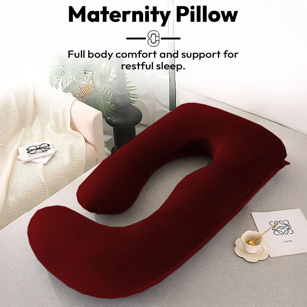 StarAndDaisy Pregnancy Pillow for Women/J Shape Body Pillow with 360° Full Body Support, Ergonomic & Comfortable Maternity Pillow for Pregnancy Sleeping