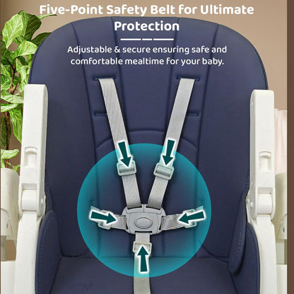 StarAndDaisy Galaxy Star High Chair for Baby 6 Months to 5 Years / 6 in 1 Baby Feeding Chair with 7 Level Height Adjustment / 3 Mode Seat Adjustment/Baby High Chair with One Click Fold