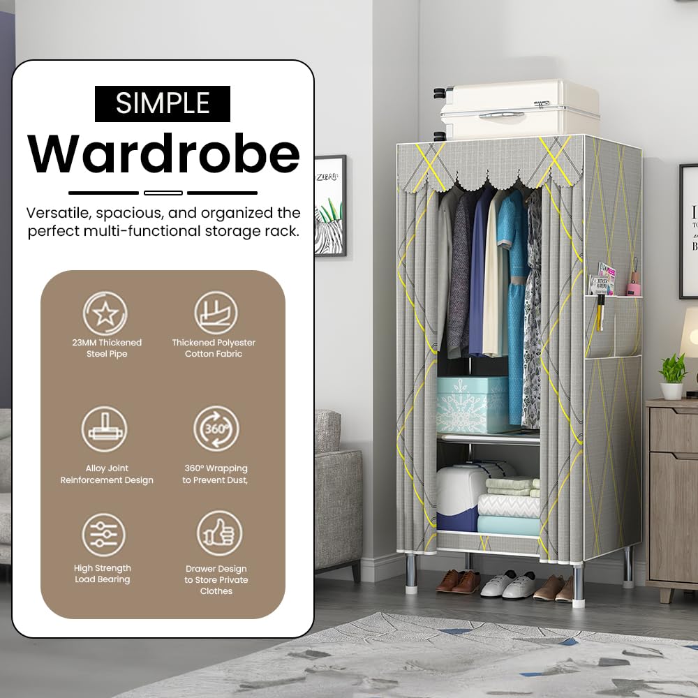 StarAndDaisy Collapsible Wardrobe for Clothes/Storage Organizer Wardrobe for Multipurpose, Cloth, Shoes, Books Organizer