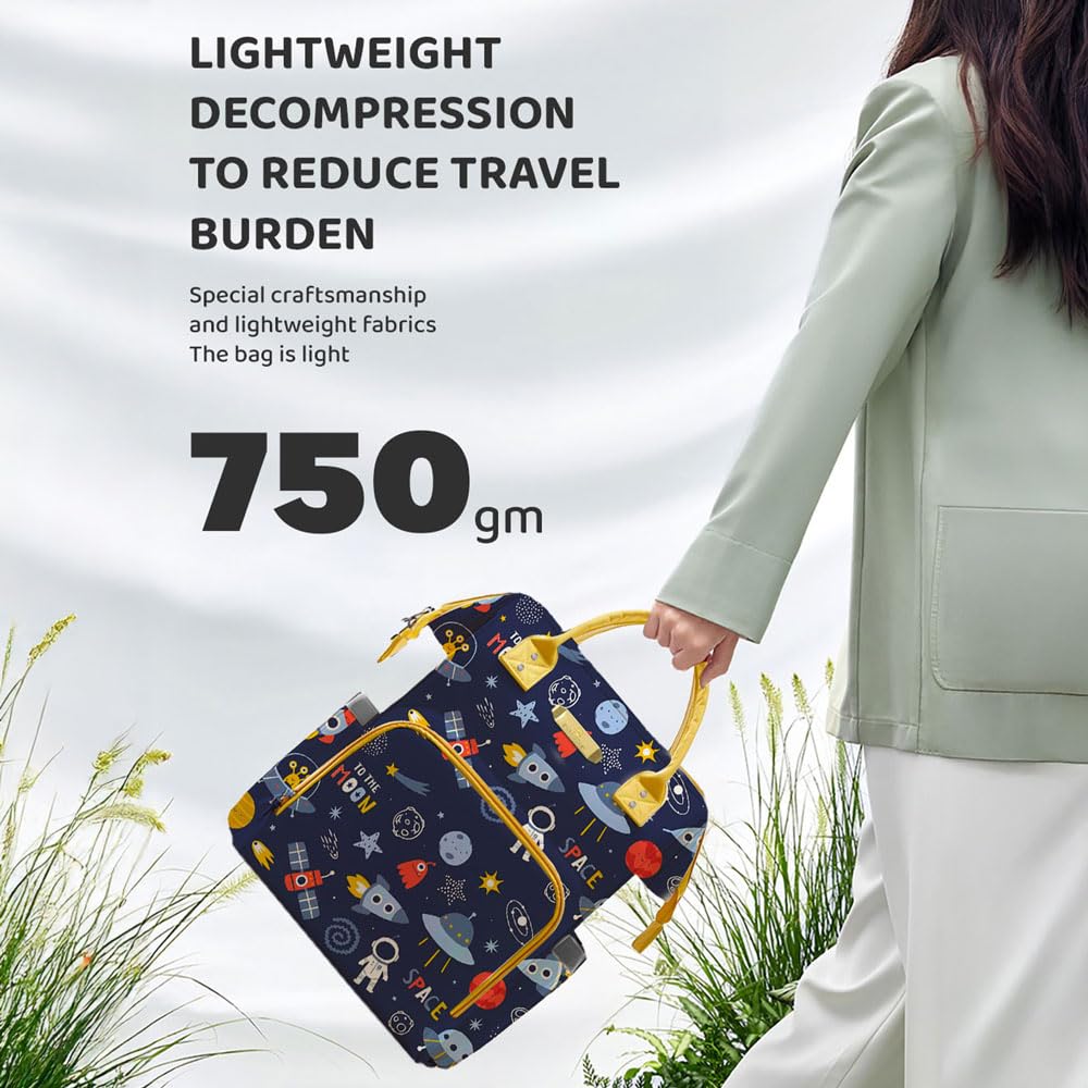 StarAndDaisy Diaper Bag for Mothers for Travel/Diaper Bag, 28L Waterproof Baby Bag for Mother Travel with 15 Multipurpose Pockets