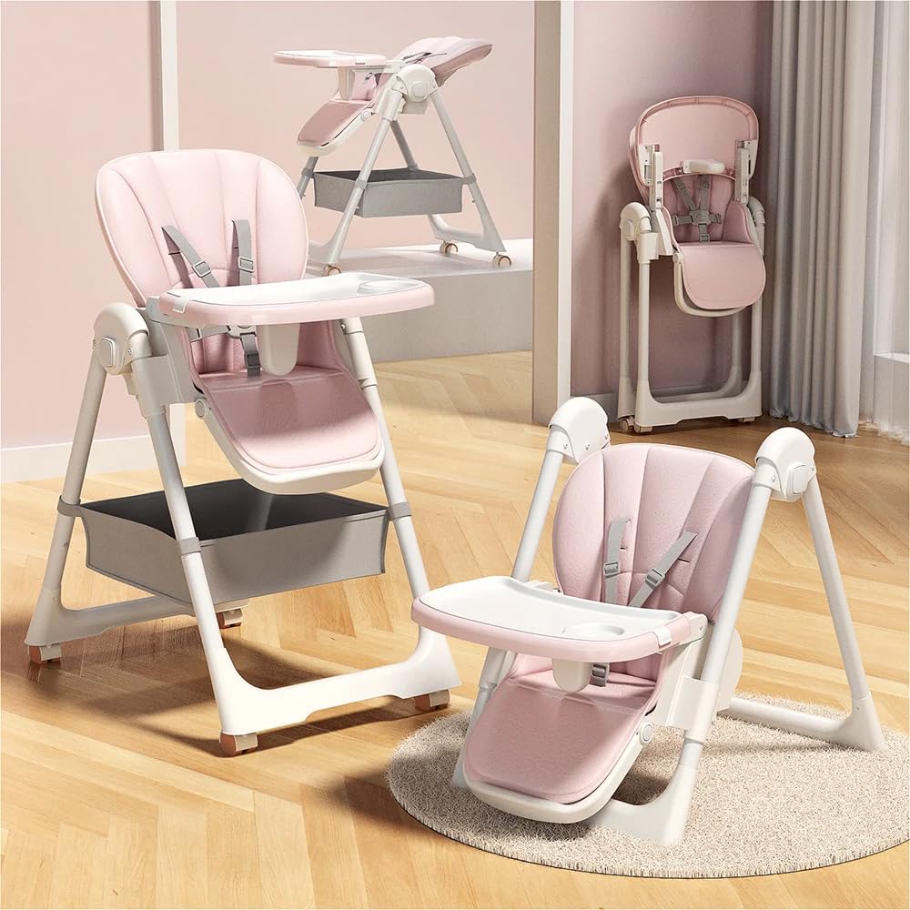 StarAndDaisy Galaxy Star High Chair for Baby 6 Months to 5 Years / 6 in 1 Baby Feeding Chair with 7 Level Height Adjustment / 3 Mode Seat Adjustment/Baby High Chair with One Click Fold