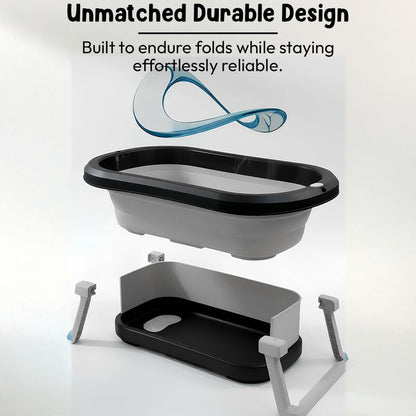 StarAndDaisy Baby Bath Tub for 0 to 5 Years/Bath Tub for Kids 0-3 Years, Tub for Girls & Boys with oldable Legs, Easy to Store -Black