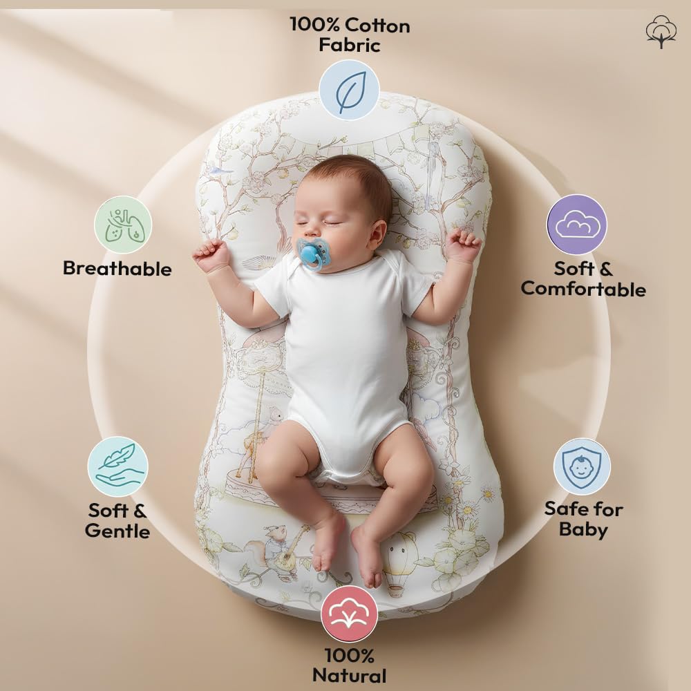 StarAndDaisy Baby Feeding Pillow for Breastfeeding/new Born Baby Breast Feeding Pillow for Mothers | Soft & Breathable Baby Feeding Support Pillow for Breastfeeding -Grey