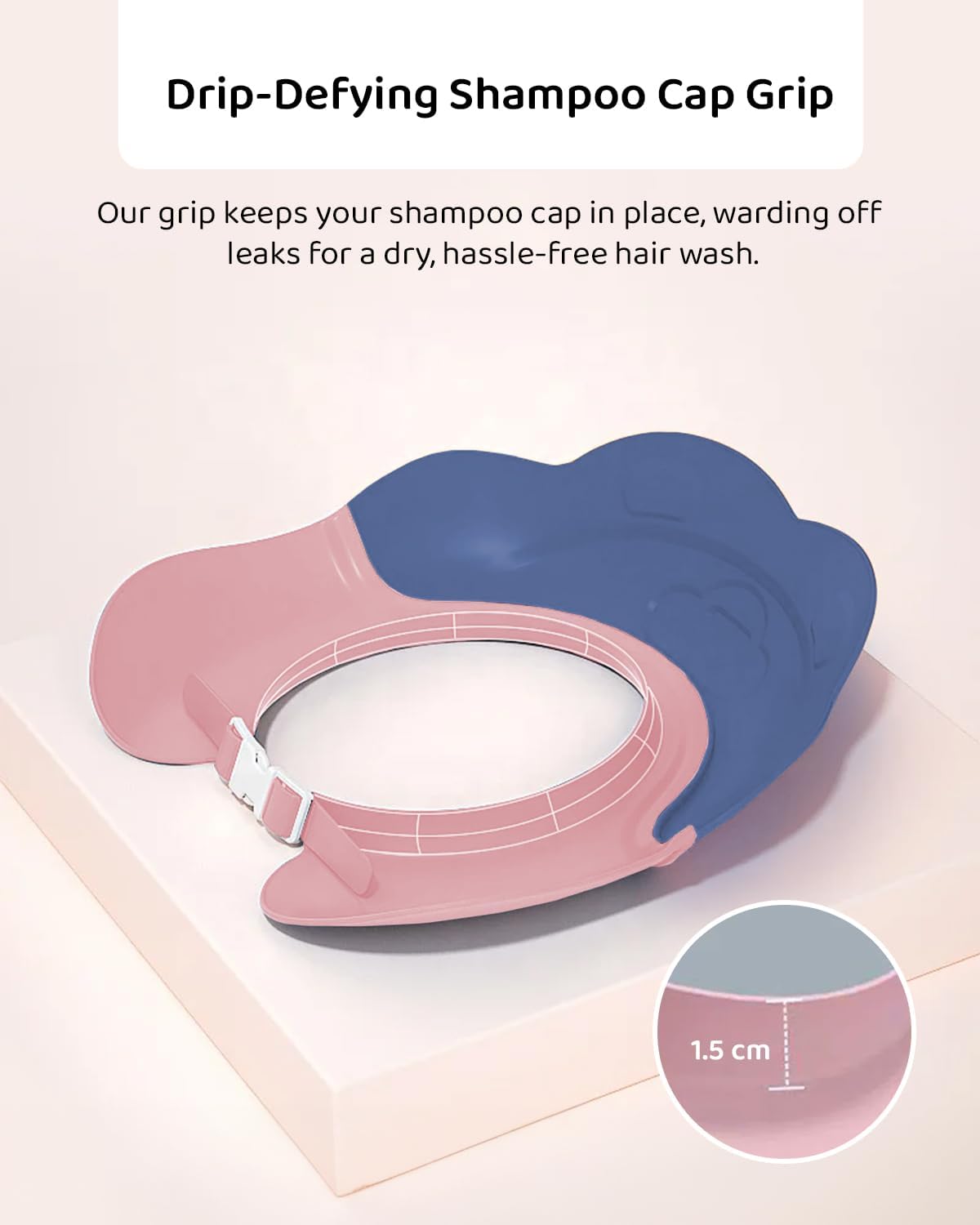 StarAndDaisy Baby Shower Cap Shield, Adjustable Shower Cap for Kids, Visor Hat for Eye and Ear Protection for 0-8 Years Old Children.