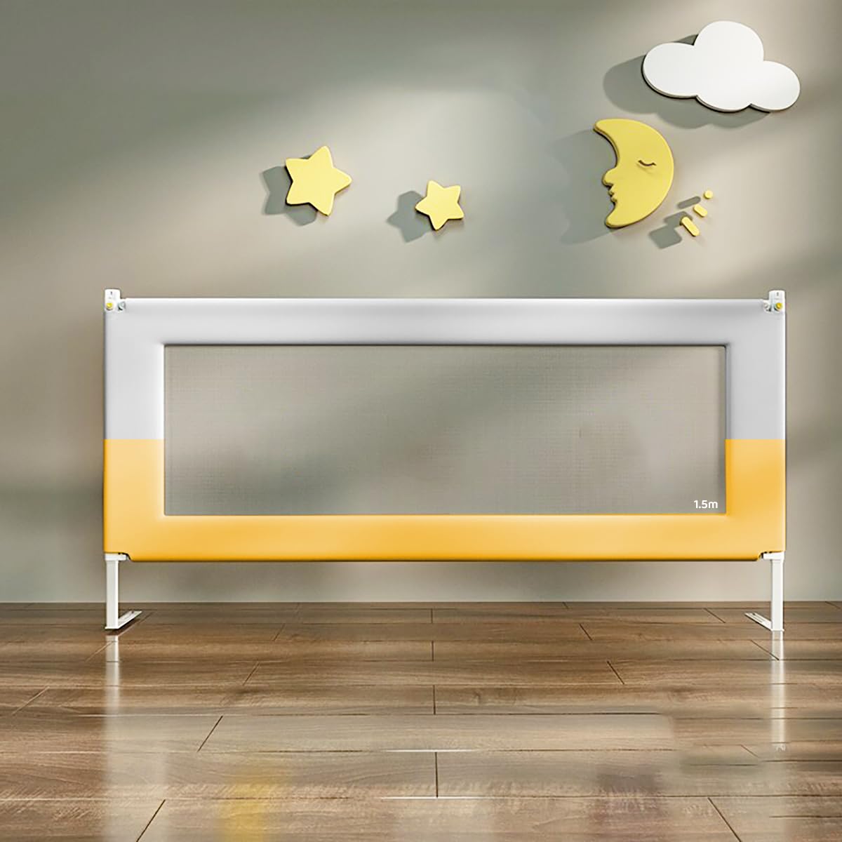 StarAndDaisy Baby Bed Guard Rail with Hight Adjustable/Portable Single Side Bed Rail for Toddler's Safety(T-1.5m)