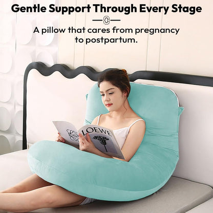 StarAndDaisy Pregnancy Pillow for Women/J Shape Body Pillow with 360° Full Body Support, Ergonomic & Comfortable Maternity Pillow for Pregnancy Sleeping