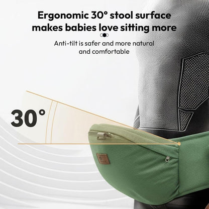 StarAndDaisy 4-in-1 Baby Carrier for 0 to 3 Year Baby/Kangaroo Bag with Comfortable Soft Hip Seat/Baby Carrier - 4 Carrying Positions, 2 Storage Pockets (Green)