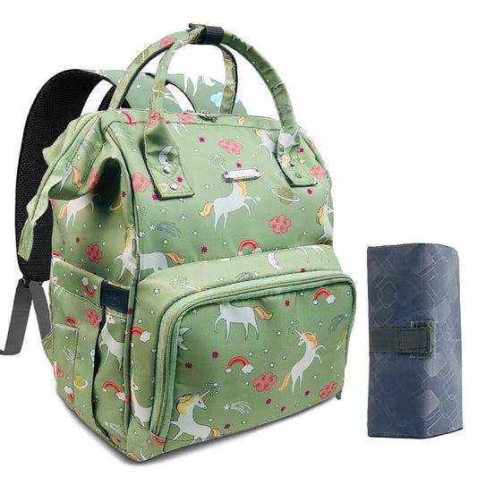 StarAndDaisy Diaper Bag for Mothers for Travel/Diaper Bags for Mom with 26L Large Capacity/Baby Bag for Mother with Multiple Pockets with 3 Double Insulated Bottle Holders (Green)