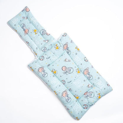 Haus & Kinder 3 in 1 Baby Sleeping Bag & Carry Nest | Cotton Bedding Set for Infants & New Born Baby | Portable/Travel & Skin Friendly | 0-3 Months (Spacewalk)