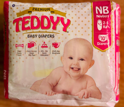 Teddyy Premium New Born Diapers- Pack of 20 (10X2 bundles)
