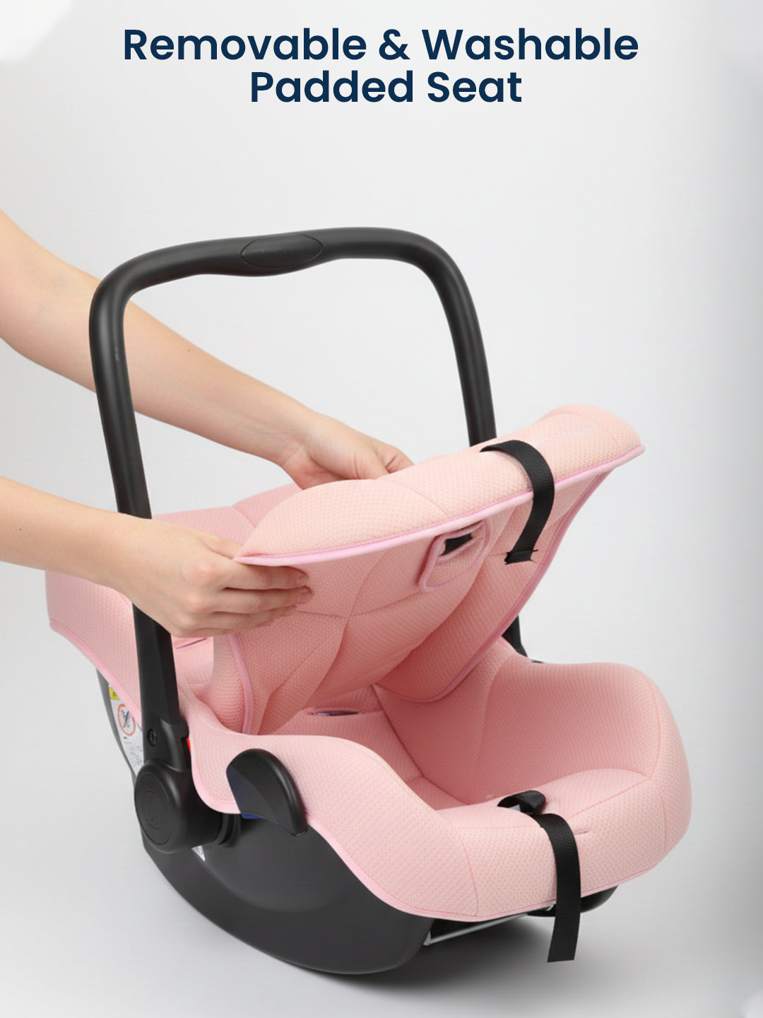 Polka Tots 5-In-1 Baby Car Seat Carry Cot With Canopy Feeding Seat 0 To 15 Months  - Pink