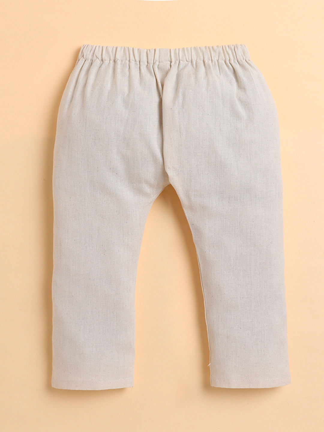 Polka Tots Cotton Linen Checks Full Sleeve Jabla Pant - Grey (0-3 Months)