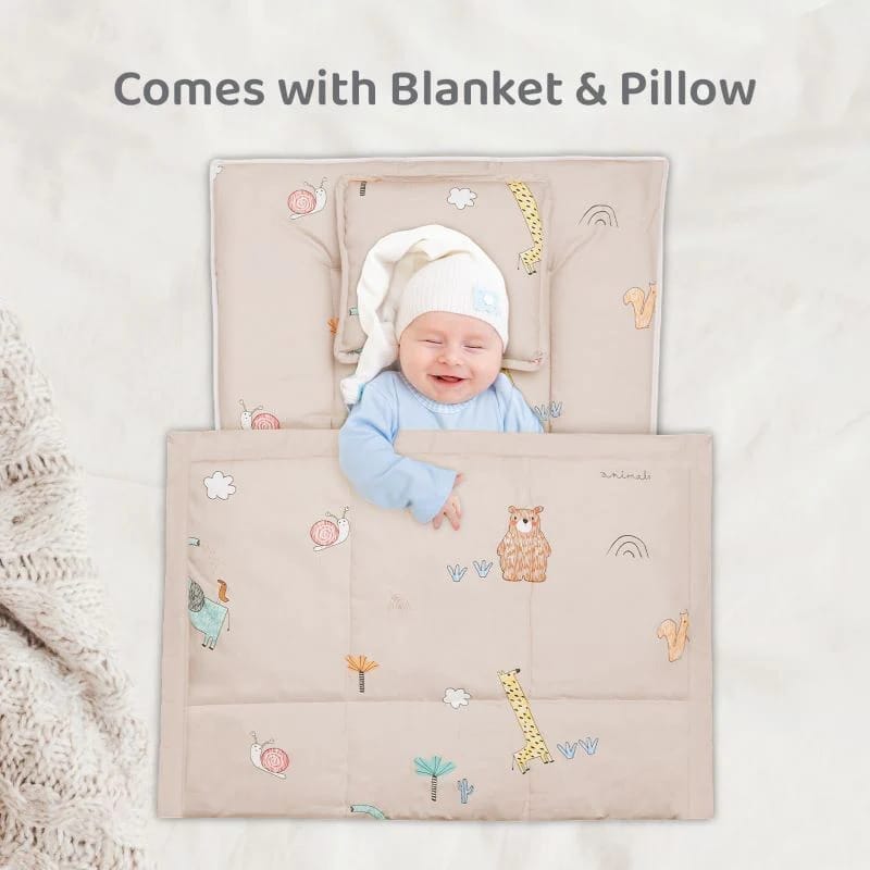 R for Rabbit Snuggy Cozy Baby Bedding With Blanket & Pillow And Odour Free Tan Brown
