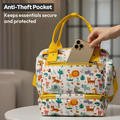 StarAndDaisy Bag for Mothers for Travel, Newborn Baby Diaper Bags with Insuleted Compartment & Multiple Pockets, 12 Liter Enhanced Capacity, Aesthetically Handcrafted with Love & Cuteness