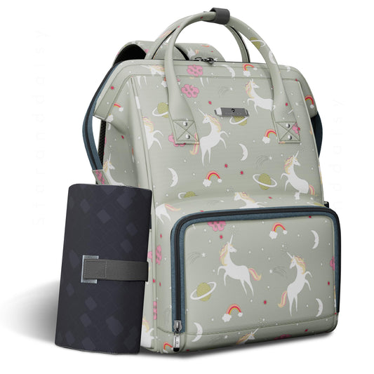 StarAndDaisy Diaper Bag for Mothers for Travel/Diaper Bags for Mom with 26L Large Capacity/Baby Bag for Mother with Multiple Pockets with 3 Double Insulated Bottle Holders (Grey)