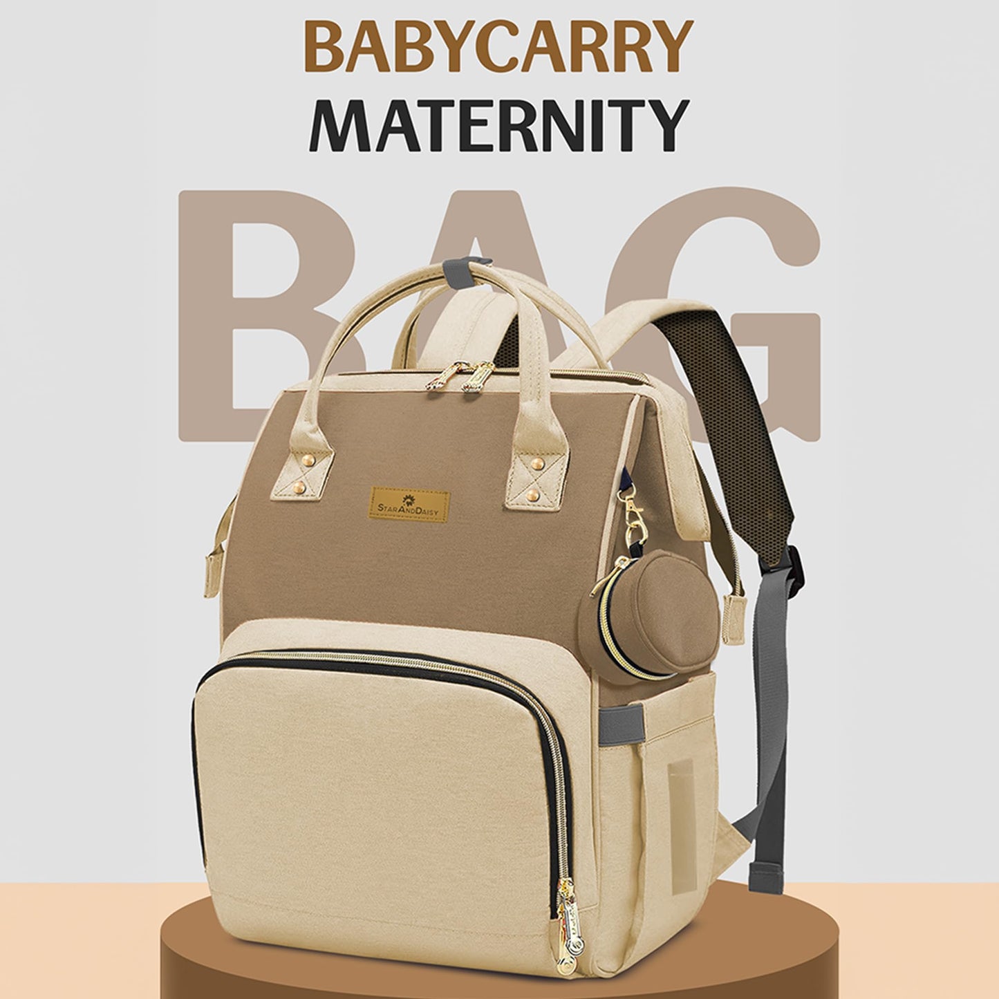 StarAndDaisy Baby Bag for Mothers Travel/Maternity Bag with 16 Multi-Purpose Pockets with Quick Access Diaper & Mobile Pocket/Diaper Bag for Baby