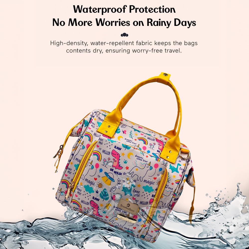 StarAndDaisy Baby Bag for Mother Travel/Diaper Bag for New Born Baby with Light Weight and Potable Design/Diaper Bags for Mom with Multi Compartments, Waterproof Bag with Ultra Soft Fabric.
