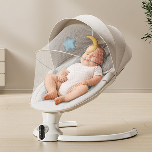 StarAndDaisy Swing Rocker for Baby with Automatic 5-Level Swing – Infant & Toddler Rocking Chair with 3-Level Adjustable Backrest, Baby Rocker with Remote Control -White
